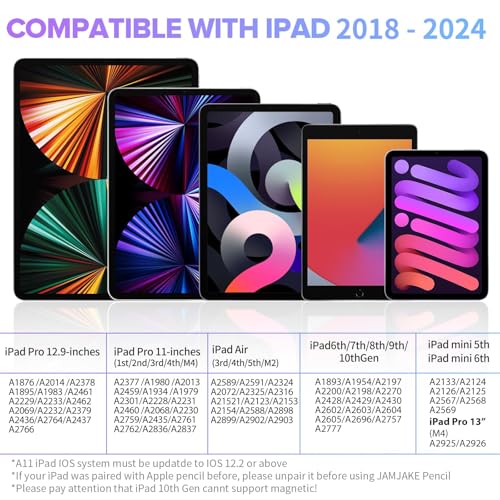 Image of JAMJAKE Stylus Pen for iPad 11th&10th Generation - 2X Fast Charge Active Pencil Compatible with 2018-2025 Apple iPad Pro 11 inch /12.9 inch /M4, iPad Air 3 /4 /5 /M2 /M3, iPad 6-11, iPad mini 5 /6 Gen - Green