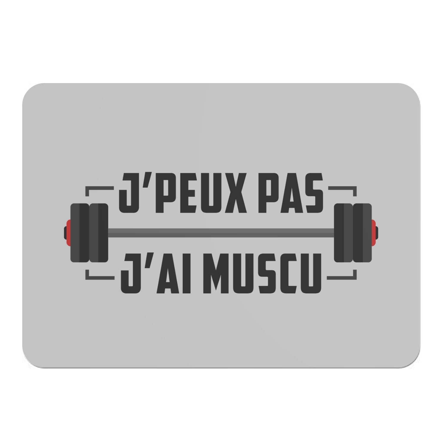 Sets de table en liège isolant et antidérapant motif musculation x4