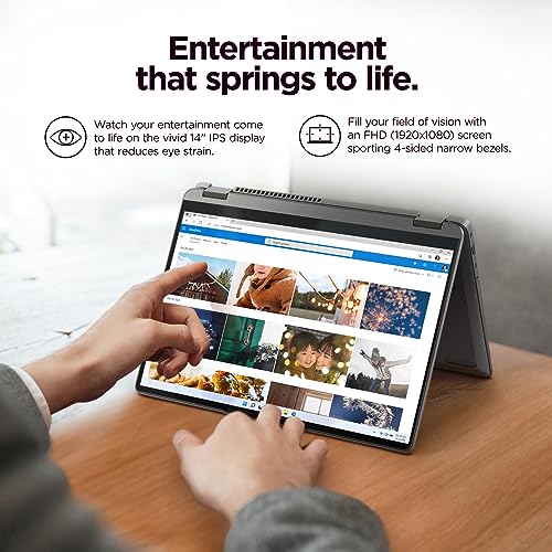 Image of Lenovo IdeaPad Flex 5i - (2023) - Everyday Notebook - 2-in-1 Laptop Computer - Windows 11-14 inch WUXGA Touchscreen - 8GB Memory - 256GB Storage - Intel Core i3-1215U - Fingerprint Reader - Storm Grey