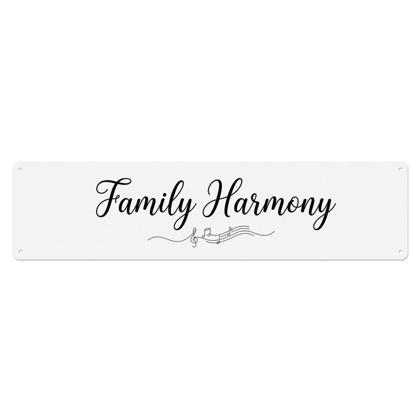 Family Harmony Enduring Abode Metal Tin Sign