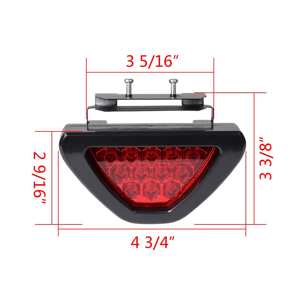 Astra Depot Universal 12V High Power F1 Style Red 12 LED Add-on 3/8
