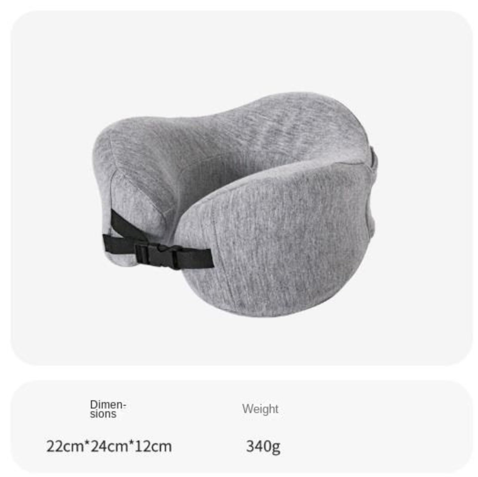 Portatile Cuscino da Viaggio Cuscino A Forma di U Portatile for Aereo, Supporto for Collo da Viaggio Ufficio Casa Morbido(Black)