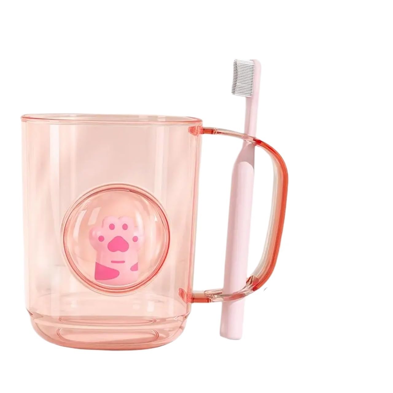 3pcs Mouthwash Cups Reusable Non-Slip Bathroom Tumbler Toothbrush Cup Rinse Tooth Brushing Holder For Toothpaste(Pink)