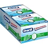 Hollywood Oral B - Chewing-Gum Sans Sucre Au Fluor - Parfum Menthe Verte - Soin Dentaire -...