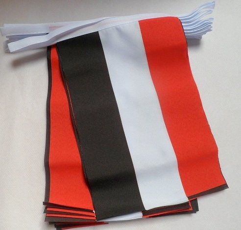 AZ FLAG - Yemen Flag Garland - 6 Metres with 20 Yemeni Bunting 21 x 14 cm - Small Flags 100% Polyester - 60g