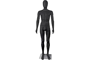 73" Full Body Male Mannequin Dress Form with Detachable Stand