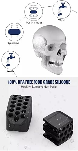 Miniatura 17 de Ejercitador de mandíbula, eliminador de doble barbilla, artilugio de escultura facial, cinisler de mandíbula, herramienta de escultura de línea de