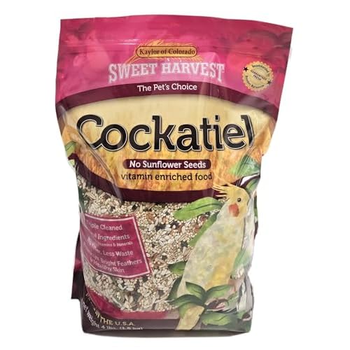 Cockatiel Bird Food (No Sunflower Seeds), 4 lbs Bag – Seed Mix for Cockatiels
