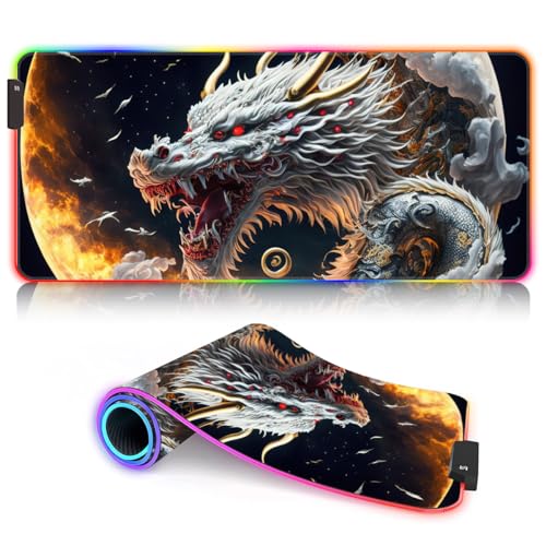 Tapis de souris de jeu RGB éliminez les glissements avec ce grand LED 35x60