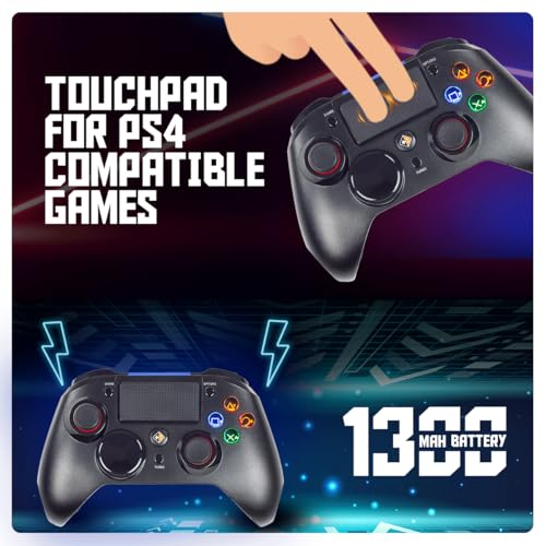 Image of Cosmic Byte Stratos Xenon All in One PS4 /iOS /Android /PC Wireless Programmable Gamepad, Magnetic Accurate Triggers, Upgraded Hall Effect Joysticks (Black)