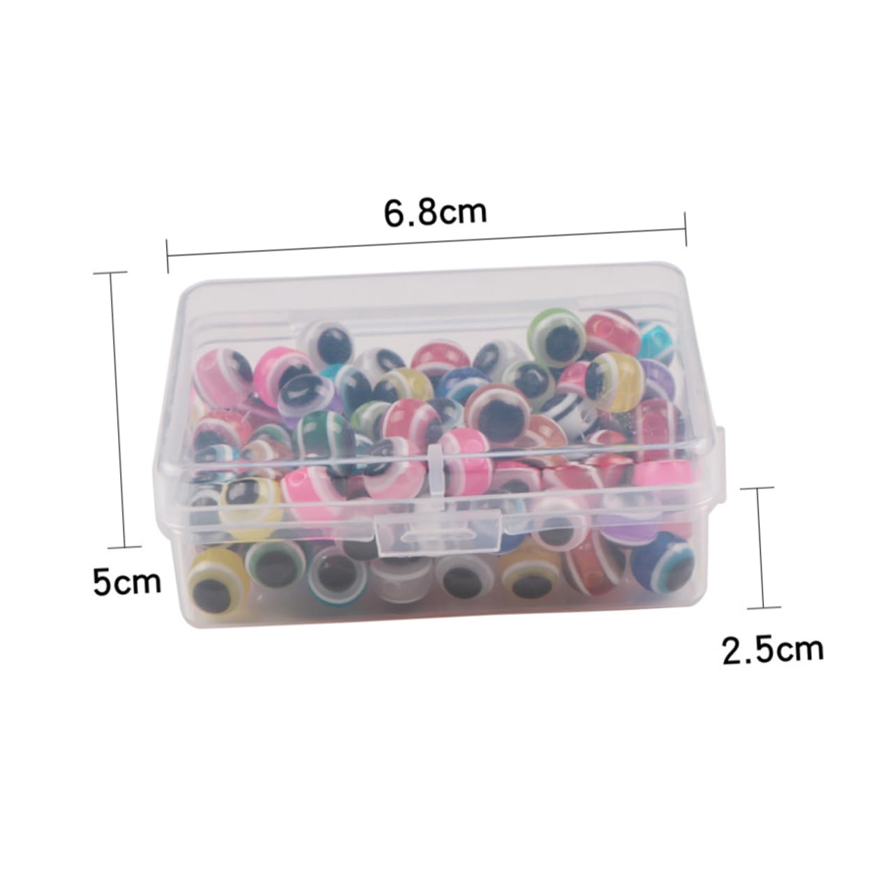 Gogogmee 100Pcs Fishing Lure Eyes Mixed Color Artificial Baitfish Making Eyes for DIY Crafting and Tackle Supplies Durable and Realistic Simulation Fisheye Accessories