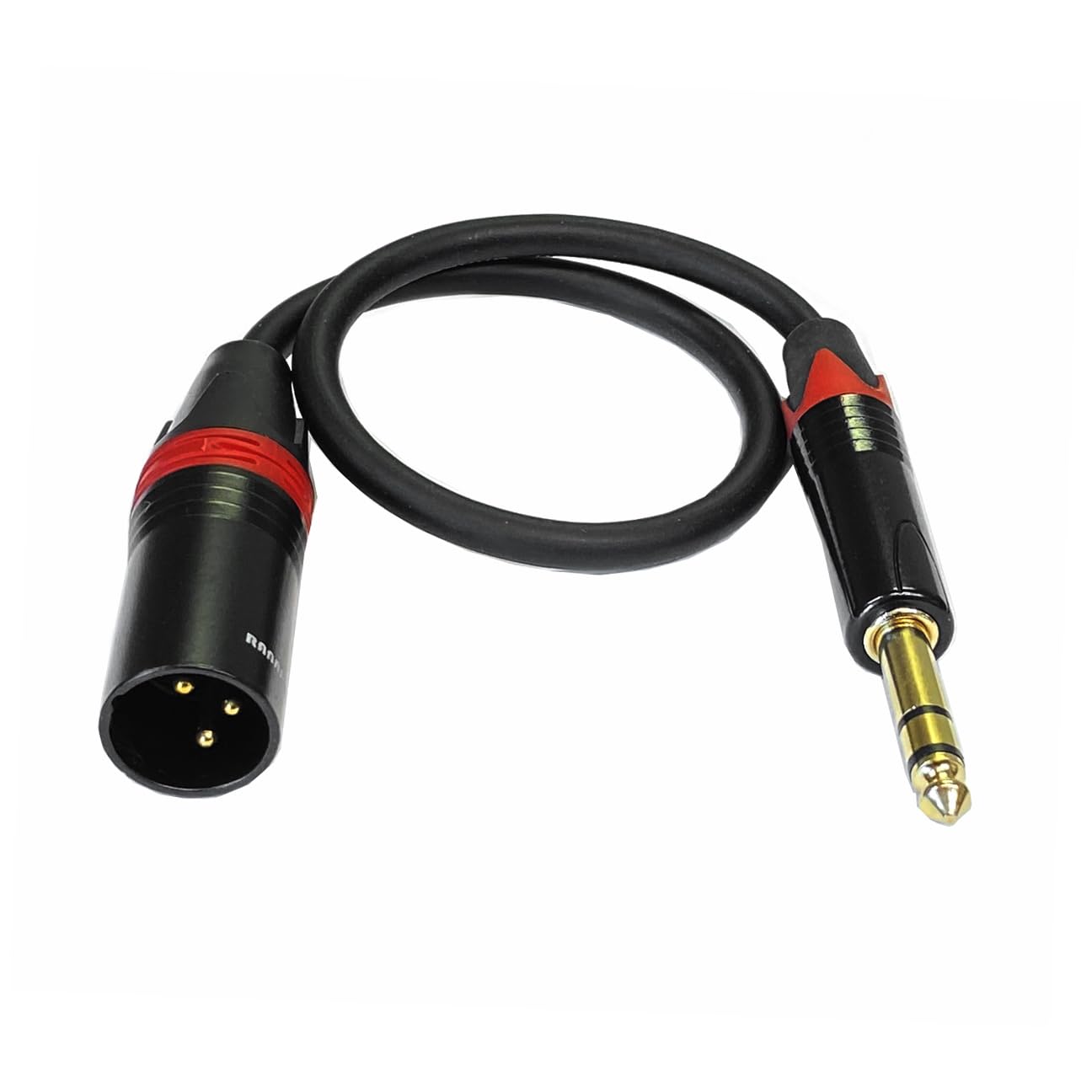 Rannsgeer 1/4 Inch TRS to XLR Male Cable R7Axx (1 Ft 1 Pack)