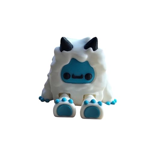 3d Printed Abominable Snowman & Bigfoot - 3D Printed Fidget Yeti Bigfoot Cute Articulated Bigfoot Figure 3D Printed Fidget Toy, Yeti, Bigfoot, PNW Bigfoot (Yeti)