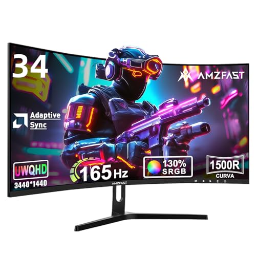 Amzfast Monitor Gaming Curvo 34'' UWQHD AMZG34C5Q