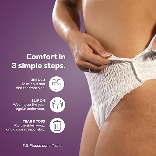 Image of Flawsome Period Panty For Girls & Women, (L-XL), 4 Pcs, 360 Degree Coverage, 0% Leaks, High Absorbency For Heavy Flow, Maternity Delivery Pads, Postpartum & Overnight Protection, Disposable Panty