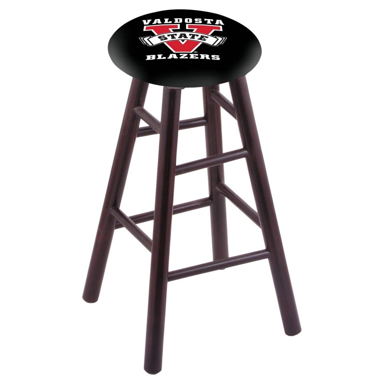 Holland Bar Stool Co. Maple Counter Stool in Dark Cherry Finish with Valdosta State Seat by The