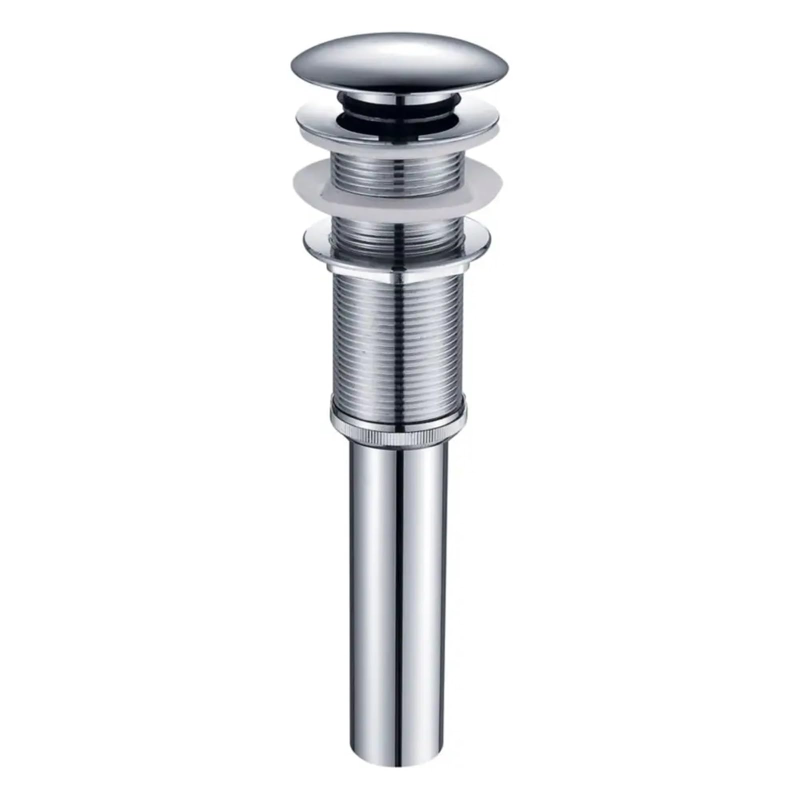 Bouchon canalisation lavabo haut de gamme avec trop-plein finition chrome