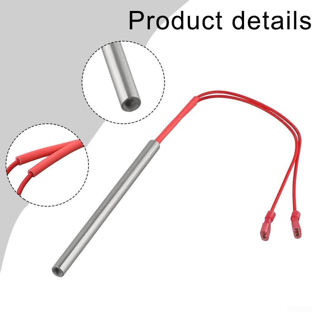 Barra de encendido de estufa de pellets de 300 W 230 V, elemento calefactor de acero inoxidable de 9,5 mm x 150 mm, pieza de repuesto para quemadores P6 P9 P12, accesorio de alto brillo para
