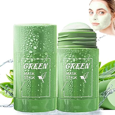 Green Tea Mask Stick, Grüner Tee Gesichtsmaske Poreless Deep Cleanse Cleansing for Blackhead Remover Natural Green Solid Mask Tea Purifying Clay Face Solid Cleansing Skin Masken Beauty Cover