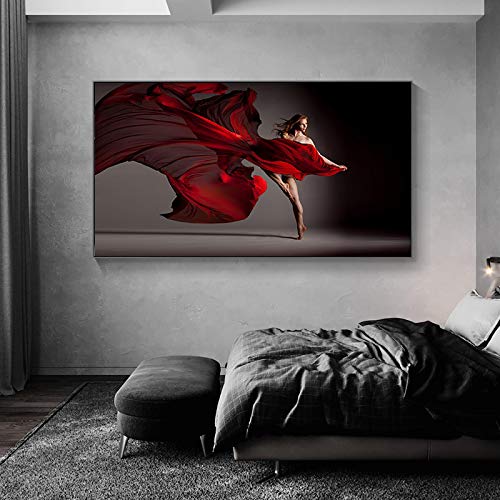 Affiche Danse Fille Femme Sexy pour décoration de salon nordique sur toile 30x60 cm sans cadre
