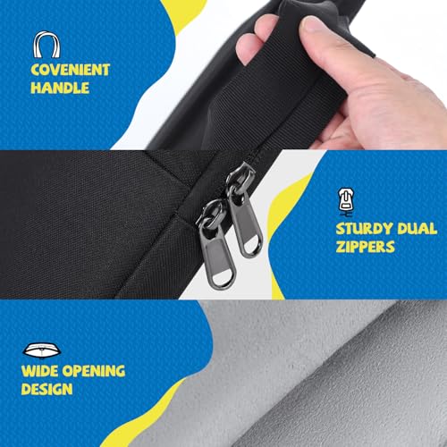 Image of 9-11 Inch Tablet Sleeve Carrying Case for Amazon Fire Max 11 /10.1 inch Fire HD 10 Plus Kids Pro, iPad Pro M5 M4 /Air M4 M3 M2 11 inch 2026 / iPad A16 11 inch /Samsung Galaxy S9 S8 A9+ A8 Protective Bag, Black
