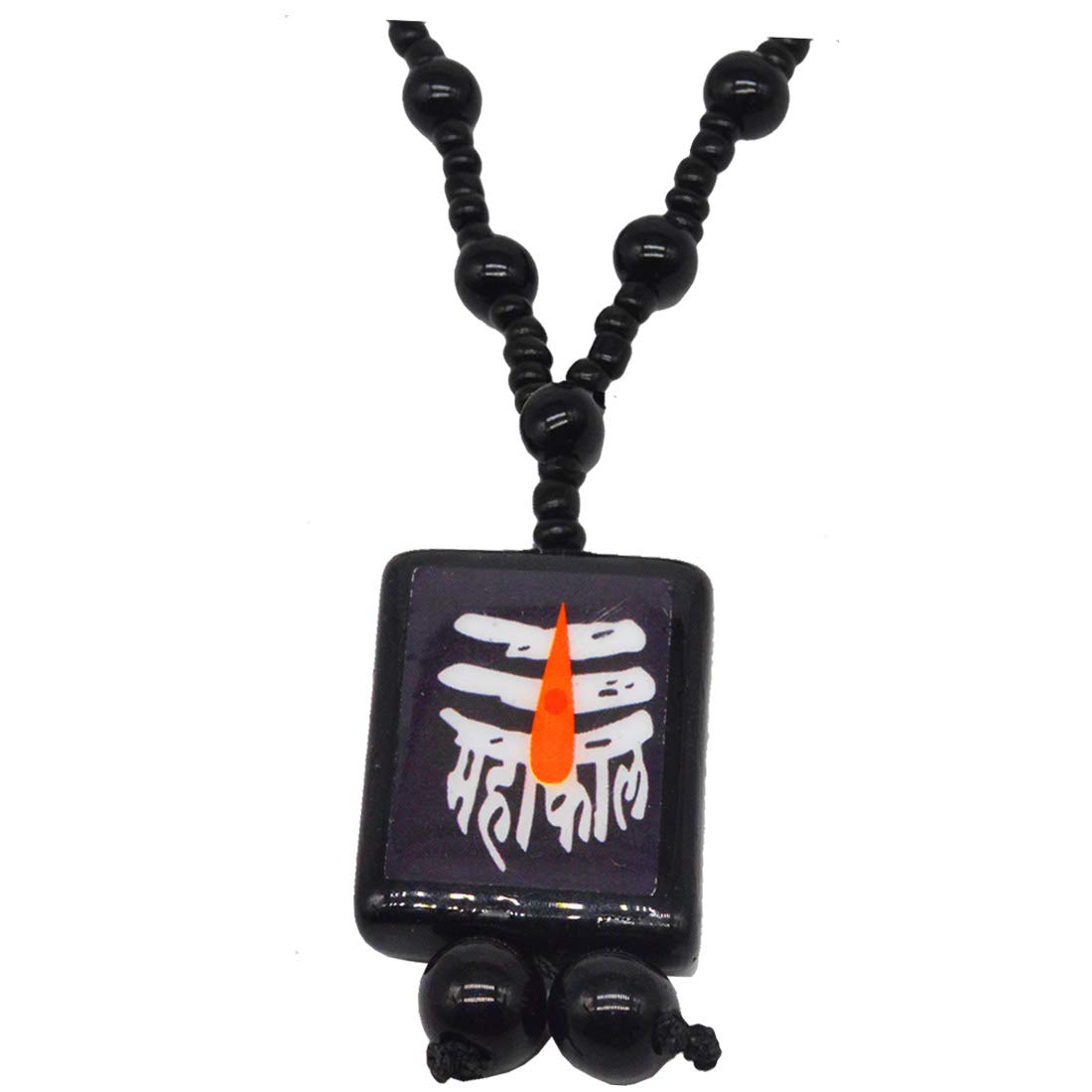 Religious Jewelry Shiv Shankar Mahakal Locket with Crystal Mala Black White Crystal, Cotton dori Necklace Pendant for Men and Women-image-17
