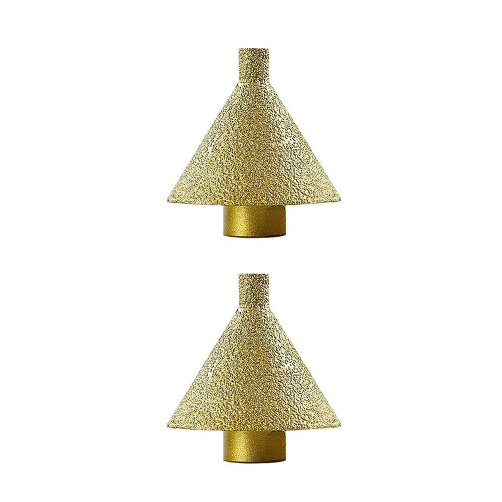 Littimoon 2pcs M10 Grinding Stone Chamfering Bits for Angle Grinders,Tile Ceramic Trimming Cone Carve Polishing Grinding Wheel