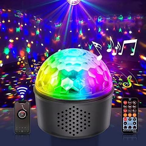 Disco Ball LED Strobe Light,RGBW 8 Modes Sound Activated Party Lights with Remote,Dance Lights,Portable Strobe Lamp Birthday Dance Parties DJ Bar Karaoke Wedding Christmas Gift… Cover