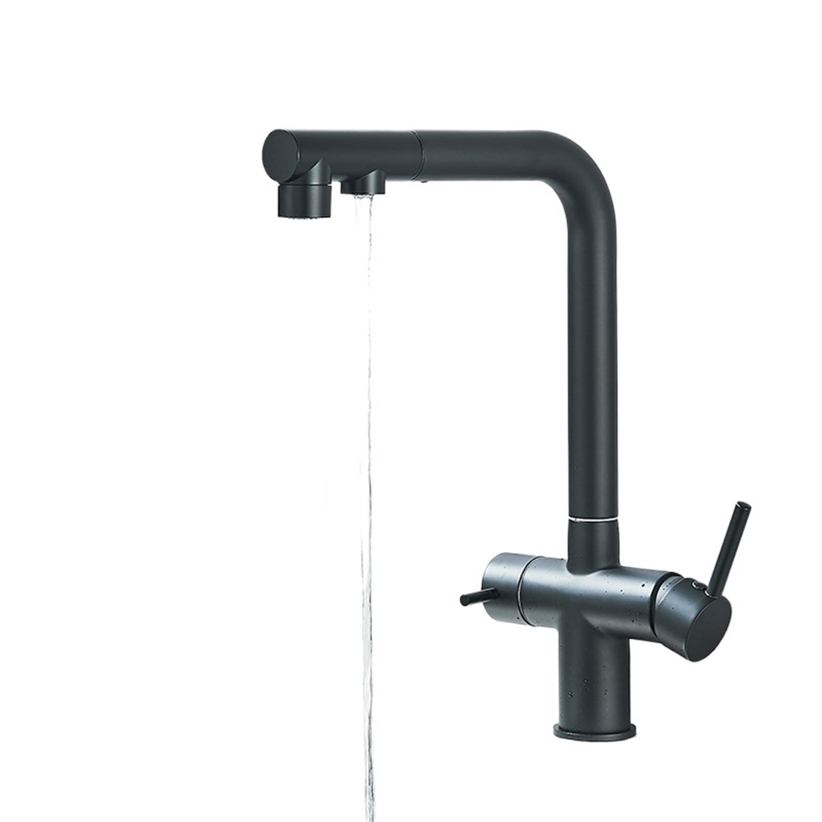 Grifo de cocina y baño de doble manija de metal