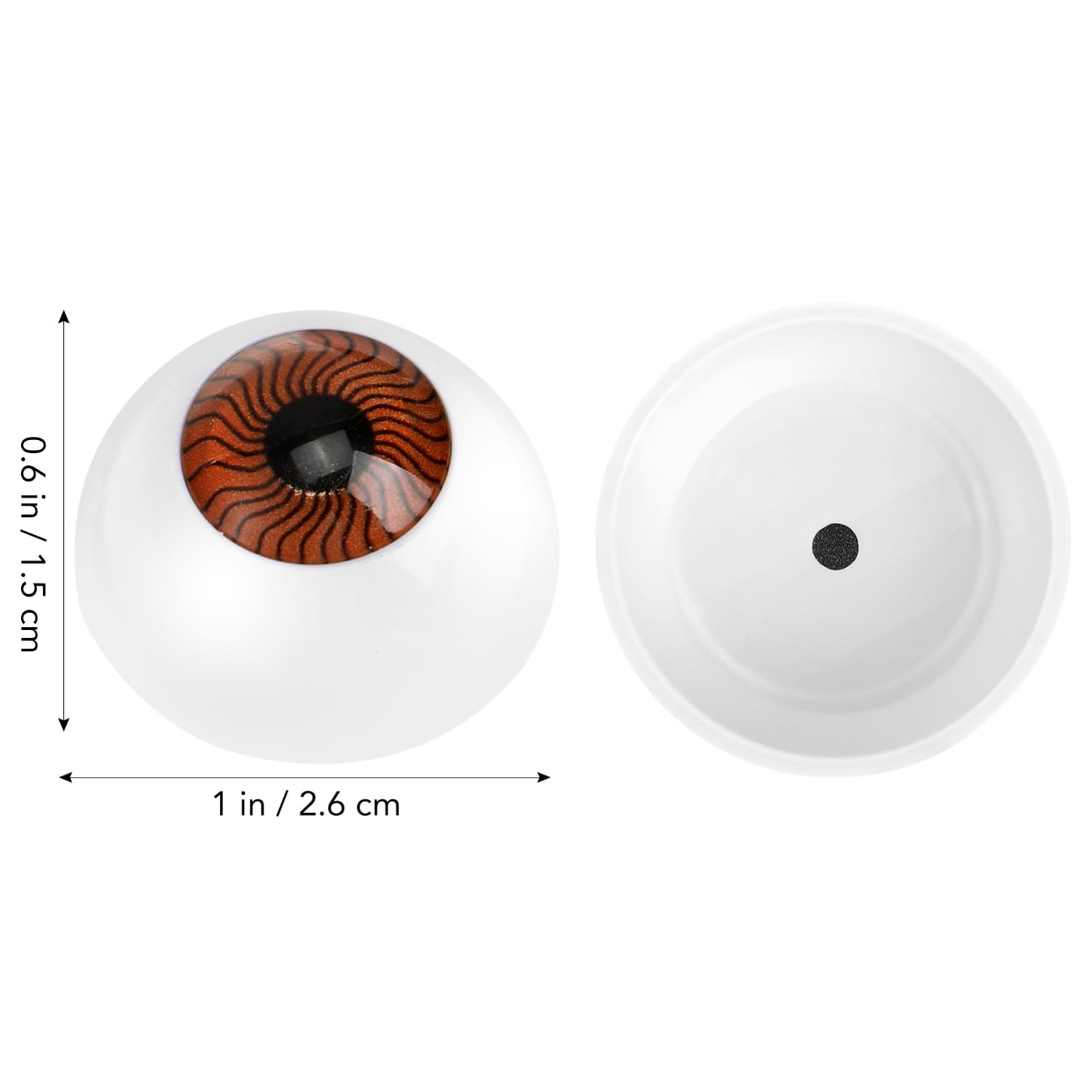 Alipis 8 Stück Halloween Augapfel Realistische Augen: 26mm Gruselige Augenaugäpfel Aus Kunststoff - Kunststoff-Augäpfel Für Halloween Party Cosplay Kostüme Dekorationen