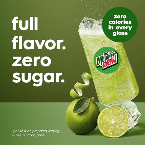 Image of SodaStream Mountain Dew Zero Sugar Drink Mix, 4 Pack Soda Syrup for Sparkling Water Makers, Zero Calorie Soda Stream Flavors, Makes About 96 Drinks, 4 x 14.9 Fl Oz (440ml)