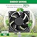 WDERAIR EC 80mm x 25mm Small 3 Inch Muffin Axial Cooling Fan 110V 120V 220V 240V Dual Ball for DIY Electronics Equipment PC Case Cabinet Incubator Terrarium Ventilation Exhaust Project