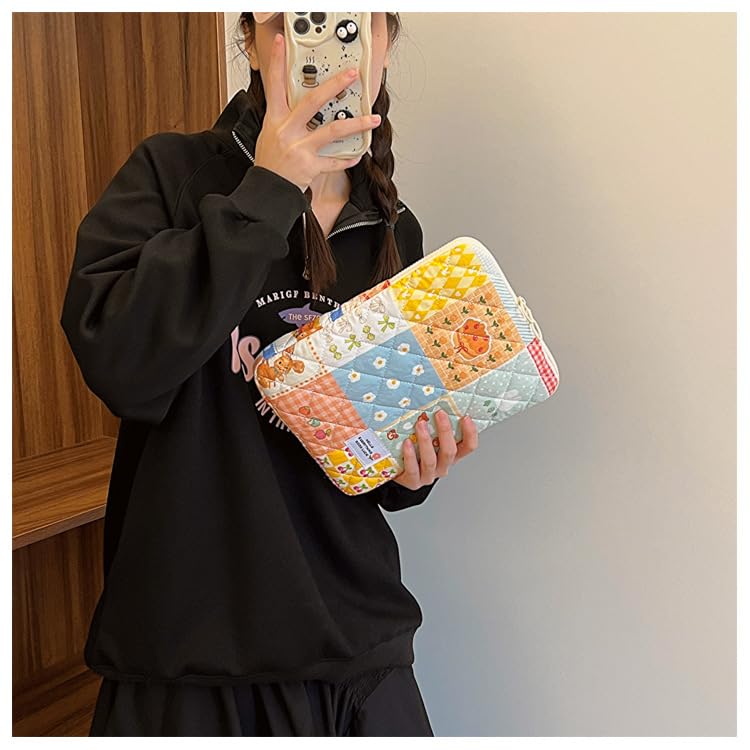 Funda acolchada para laptop Tooe 13 pulgadas Gingham miniatura 6