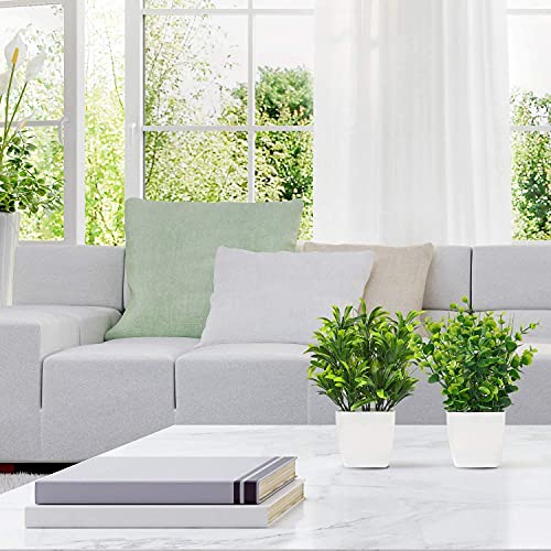 Image of Artificial Flowers for Decoration with Pot Combo of 1PCs Forest Bonsai Plant for Office Desk with Plastic Pot for Home Decoration Office Table Greenery Room Home Decor Plants (M2P)