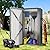 Greesum 55'' Metal Storage Shed, 22 Cuft Storaged Cabinet with Lockable Door, Vertical Tool Organization Cabinets Without Shelves, for Home, Backyard, Patio, Garage, Lawn, Black