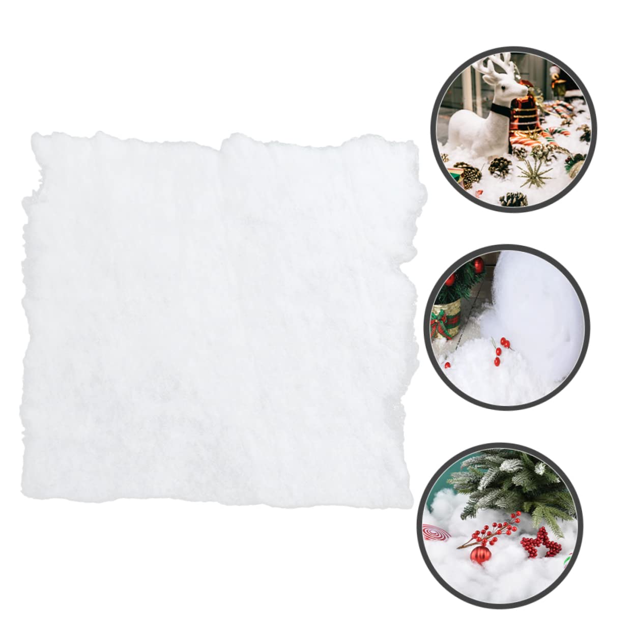 PRETYZOOM 4 Stück Schneedecke kunstschnee Artificial Snow weihnatsdeko Christmas decoations Urlaub Schnee dekorieren Weihnachtsdorf Schnee Kunstdecke weihnachtsdorf zubehör das Haustier Weiß
