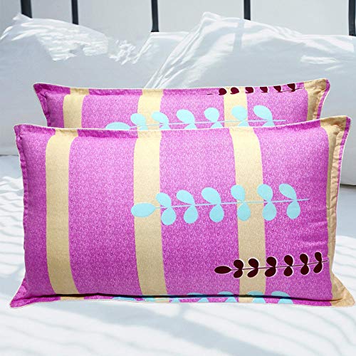 Pillowcase 123 Funda de Almohada Brillante, Delicada y Lisa, Funda de Almohada Lavable a máquina, Juego de 2 Piezas-Rosa Juego de 2 Piezas_43 * 70cm