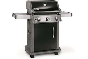 46510001 Weber Gas Spirit E-310 3-Burner, Liquid Propane Gas Grill - Black