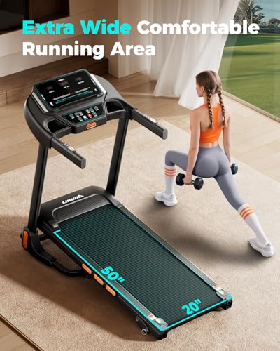 Image of LIJIUJIA Treadmills for Home, Folding Treadmill with 15% Auto Incline, 3.0HP Walking Pad Treadmill, 300 lbs Capacity, Max Speed 6.2 MPH, Bluetooth Speaker, Heart Rate Sensor, LED Display