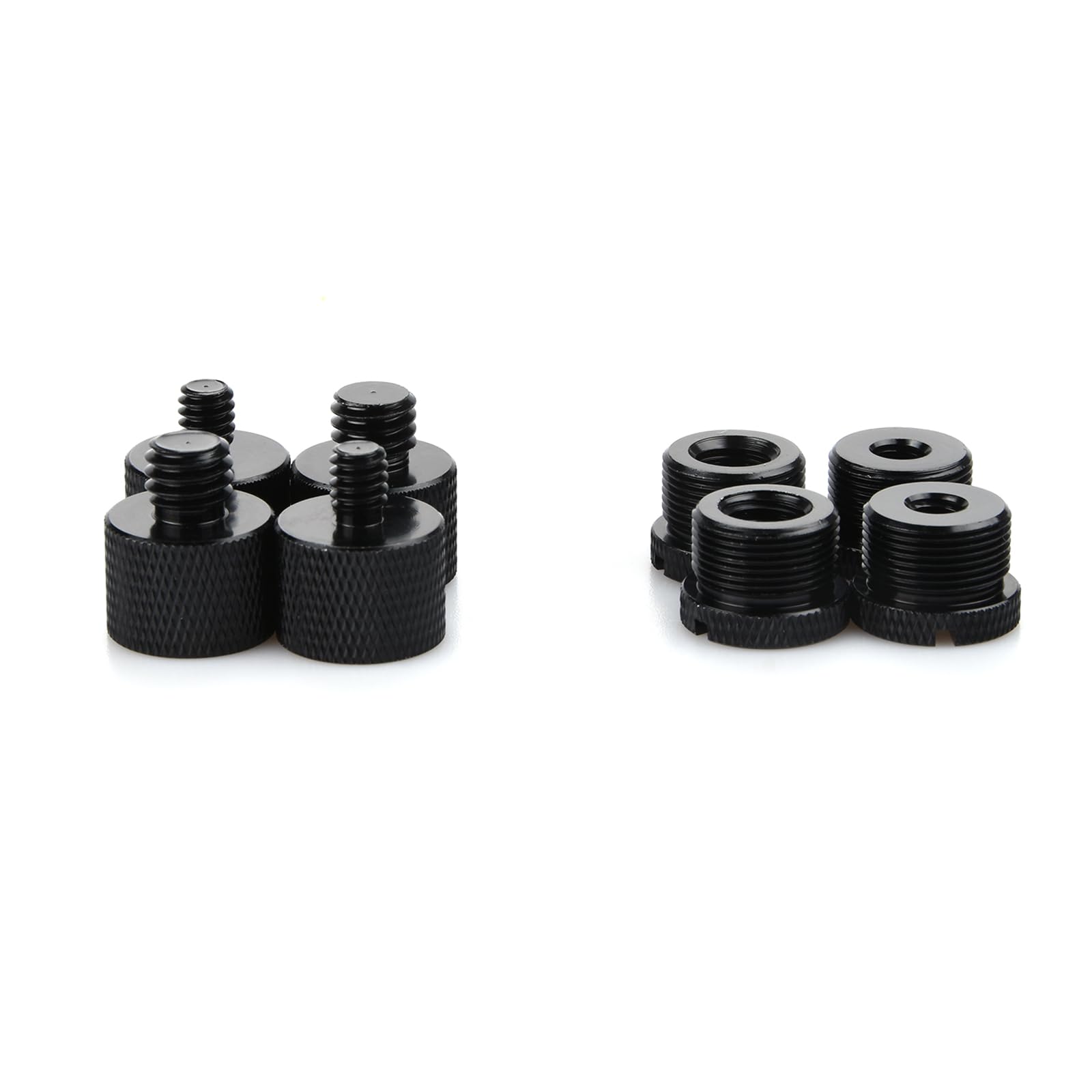 DAGIJIRD 3/8 to 1/4 to 5/8 Mic Thread Adapter Kit, Mic Stand Adapter for Camera Tripod Adapter, 8PCS