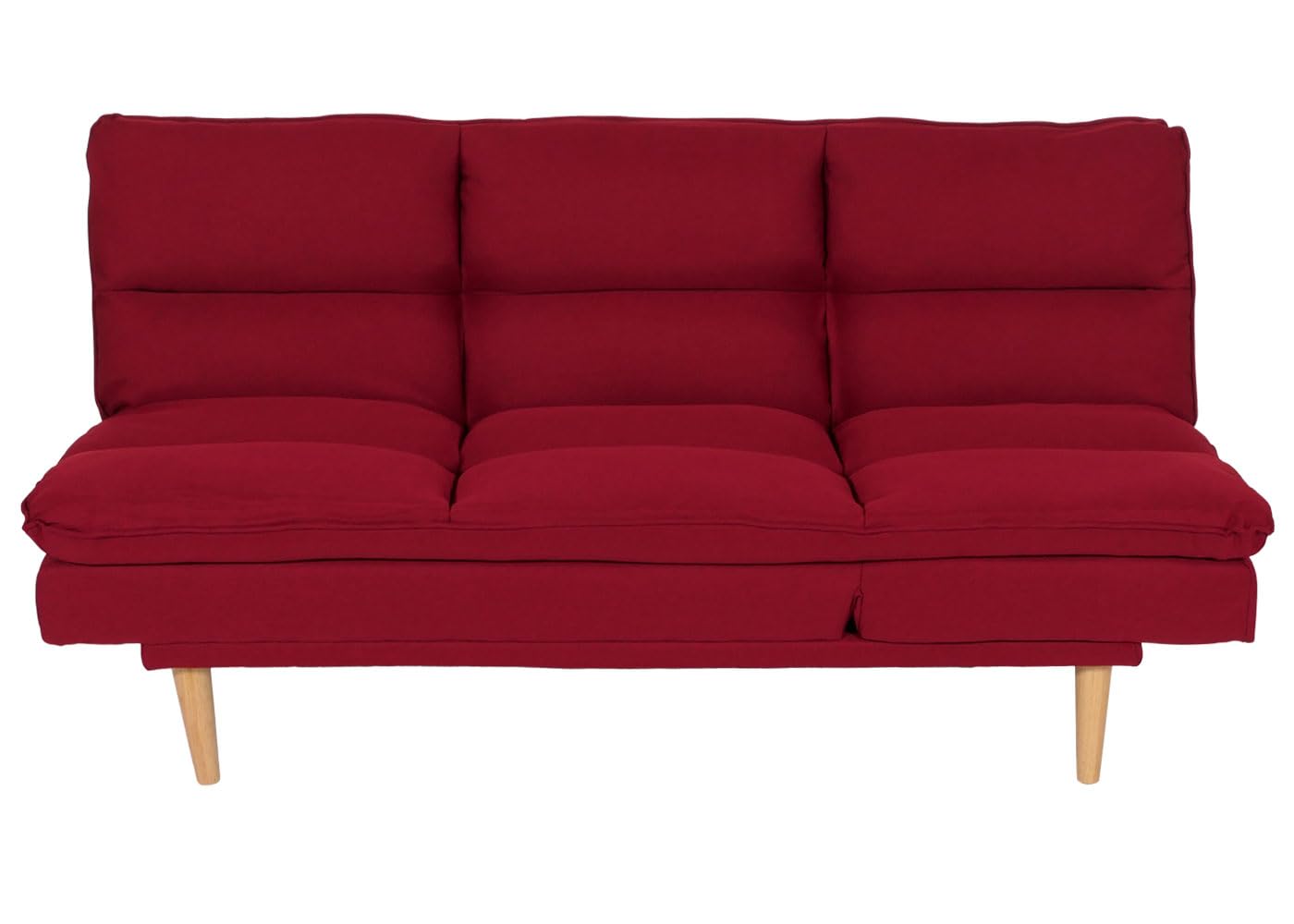 Mendler Sofá cama HWC-M79, cama de invitados, sofá cama, sofá, función de descanso, superficie de descanso 180 x 110 cm, tela/textil burdeos | Cama de invitados, sofá cama, sofá, función de sueño, superficie de descanso