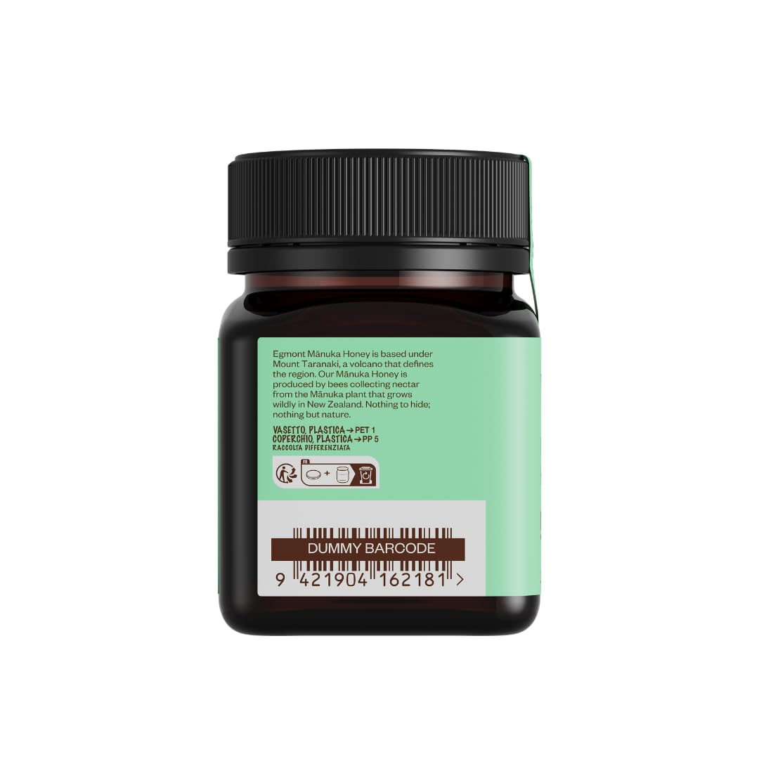 Egmont Honey Miel de Manuka 280+ MGO 10+ UMF 500g | testada en laboratorio y certificado su contenido en MGO y UMF | cruda y 100% natural | elaborada y envasada en Nueva Zelanda