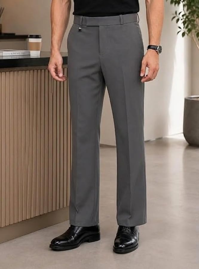 Image of Men's Formal Trouser Pant| Men's Bootcut Important Pant | Men Slim Fit Pants, Straight Fit Formal Trouser | Elegant Styling for Daily Use