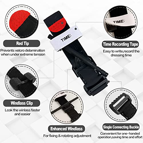 Tourniquet&Trauma Shears, Tourniquets&Medical Scissors, First Aid Supplies, Single-Handed Operation of Hemostatic Bandage, Combat Military Medical Emergency Hiking Tactical Survival Gear Kit