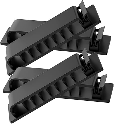 LIGHTAOTAO 4 unids organizador cargador titular de cable de escritorio soporte de cable de alambre organizador de escritorio cable adhesivo USB