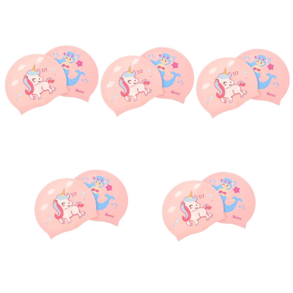 Toddmomy Gorro De Baño De Silicona para Gorro De Baño con Orejas Gorro De Baño Extragrande Gafas De Natación para Gorro De Baño para Niñas Gorro De Baño Elástico para Gorro De