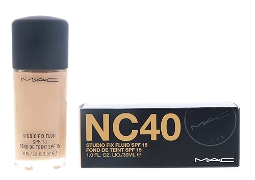 MAC Studio Fix Fluid SPF15 NC40 30 ml1 oz 1 onza líquida