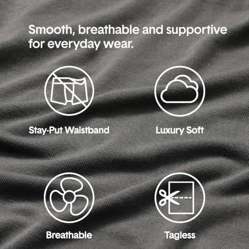 Image of Tommy John Men's Luxe Modal 6 inch Mid-Length Boxer Brief Underwear 3-Pack | 3 Pack, Stay-Put Waistband, Luxury Soft, Machine Wash, Contour Pouch for Comfort and Control, Tagless, Stretch Style
