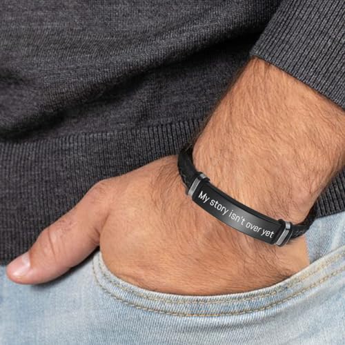 Mental Health Awareness Bracelet Suicide Awareness Bracelets Bracelet For Men Depression Relief Gifts for Men Suicide Prevention Awareness Inspirational Gift4