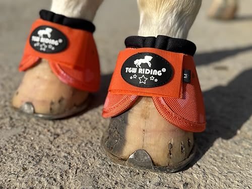 Image of 2520D Horse Bell Boots No-Turn Horse Bell Boots, Equine Ballistic Hoof Overreach Bell Boot, Pair